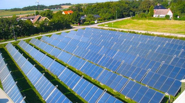 Solar panels on Samsko