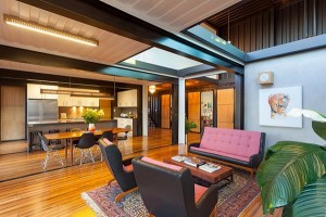family room luxury home from shipping container